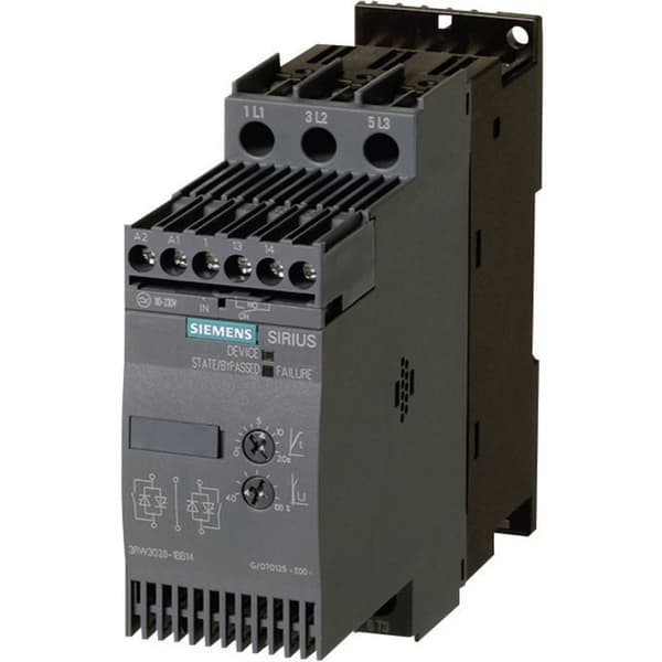 Siemens 3RW3027-1BB14 3RW30271BB14 Mjukstartare Motoreffekt på 400 V 15 kW Motoreffekt på 230 V 7.5 kW 400 V/AC Nominel