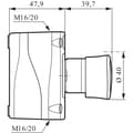 Miniatyrbild 2 av 2: BACO LBX130008 Nödstoppsknapp med hölje 240 V/AC 2.5 A 1 NC IP66 1 st