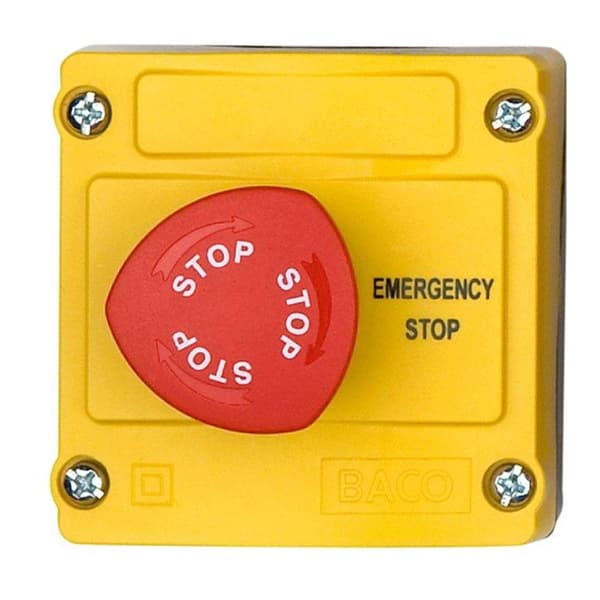 BACO LBX130008 Nödstoppsknapp med hölje 240 V/AC 2.5 A 1 NC IP66 1 st