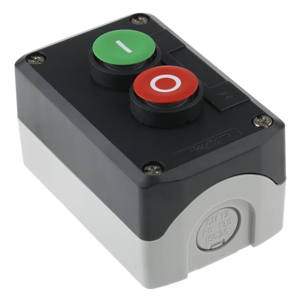 Schneider Electric XALD213 Harmony XALD213 Tryckströmställare med hölje 1 knapp Grön, Röd Tryck-upplåsning 1 st