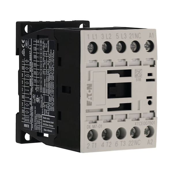 Eaton DILM7-01(24VDC) Kontaktor 3 NO 3 kW 24 V/DC 7 A 1 st