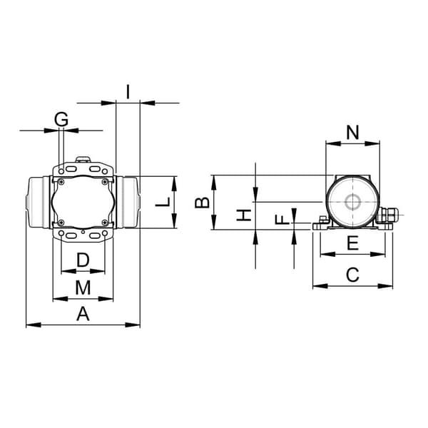 Netter Vibration NEA 504 Elektro-vibrator 230 V 3000 U/min 49 N 0.024 kW