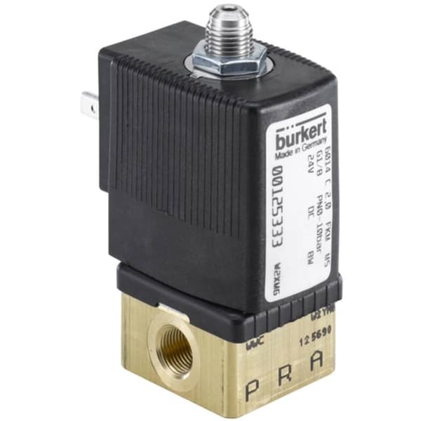 Bürkert Direktstyrd ventil 125333 6014 24 V/DC Kapslingsmaterial Mässing Tätningsmaterial FKM 1 st