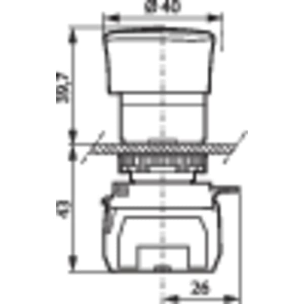 BACO L22ER01D Nödstoppsbrytare Plastfrontring, Svart 600 V 10 A IP69 K (i inbyggt tillstånd) 1 st