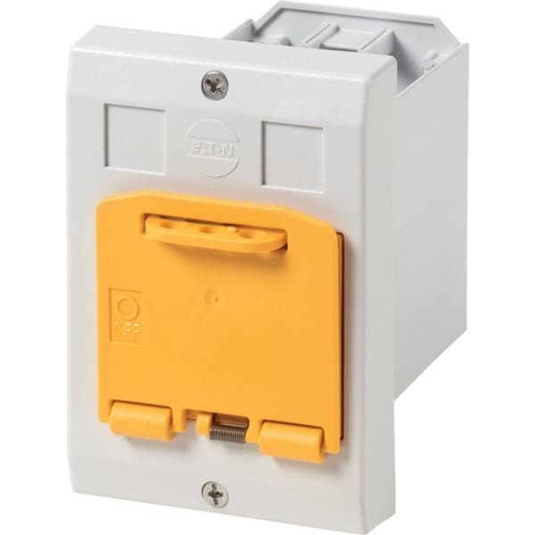 Eaton E-PKZ01-SVB Tomhölje Inbyggnad, avspärrbar (L x B x H) 80 x 85 x 129 mm Grå, Gul 1 st