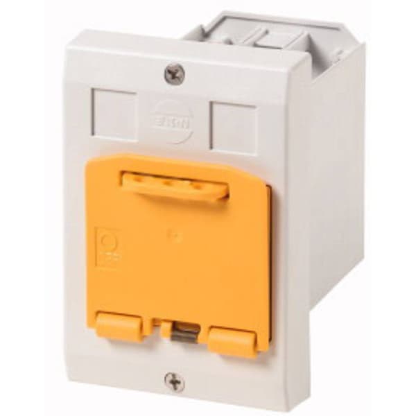 Eaton E-PKZ01-SVB Tomhölje Inbyggnad, avspärrbar (L x B x H) 80 x 85 x 129 mm Grå, Gul 1 st
