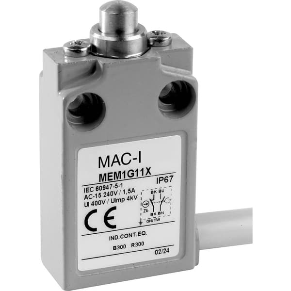 Panasonic MEM1G11ZD MEM1G11ZD Gränslägesbrytare 24 V 5 A Kolv IP67 1 st