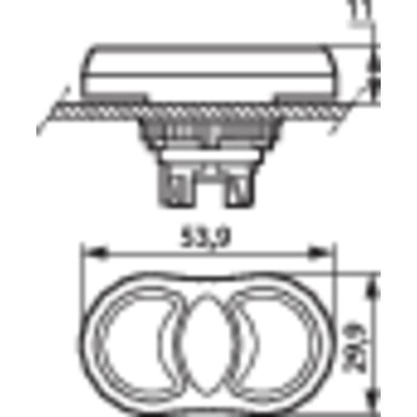 BACO BAL61QH21 L61QH21 Dubbel tryckströmställare Plastfrontring, förkromad Grön, Röd 1 st