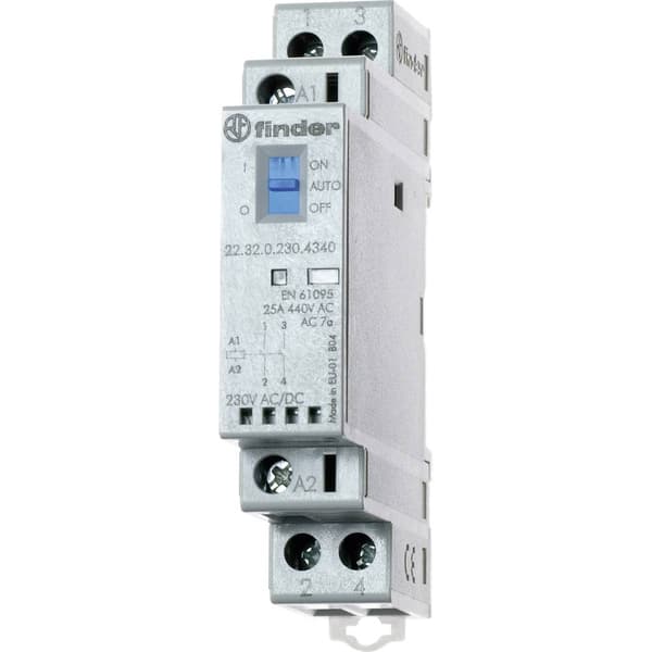 Finder 22.32.0.120.1520 Kontaktor 1 NO, 1 NC 120 V/DC, 120 V/AC 25 A 1 st