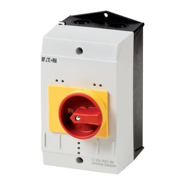 Eaton CI-K2-PKZ0-GR Tomhölje med nödströmbrytare (L x B x H) 130 x 100 x 160 mm Röd, Gul, Grå, Svart 1 st