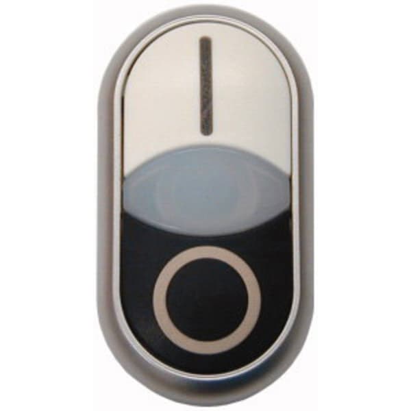 Eaton 216706 M22-DDL-WS-X1/X0 Dubbel tryckströmställare Vit, Svart 1 st