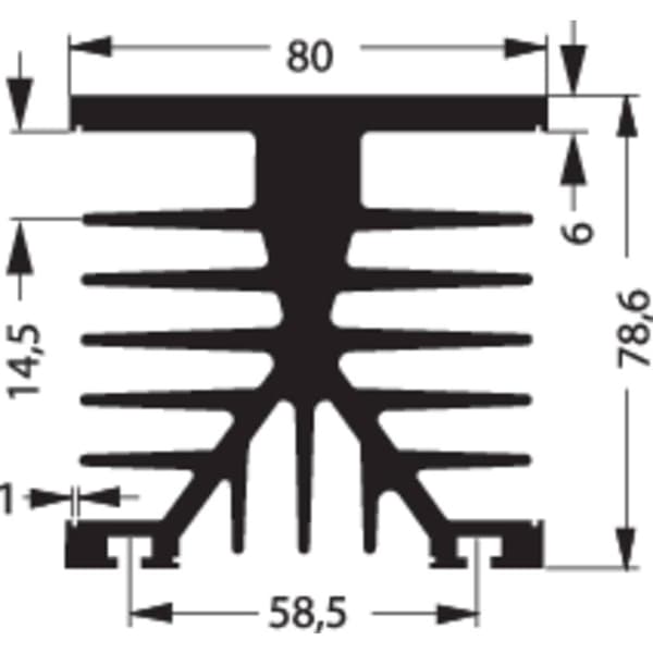 Fischer Elektronik 10022689 SK 89 75 KL-SSR1 Kylfläns 1.2 K/W (L x B x H) 80 x 75 x 87 mm