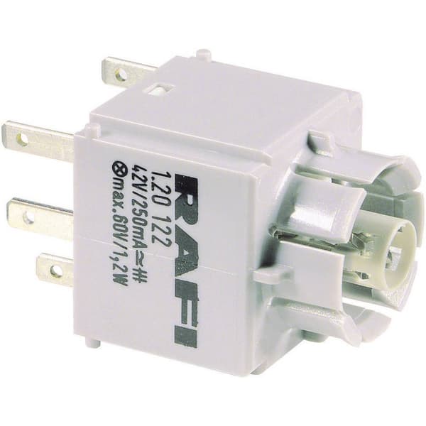 RAFI 1.20122.011 Kontaktelement med lampsockeln 1 NC, 1 NO momentan 42 V 1 st