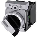 Miniatyrbild 2 av 4: Siemens 3SU11502BF601BA0 3SU1150-2BF60-1BA0 Vridströmbrytare Metallfrontring, högglans Svart, Vit 1 x 90 ° 1 st