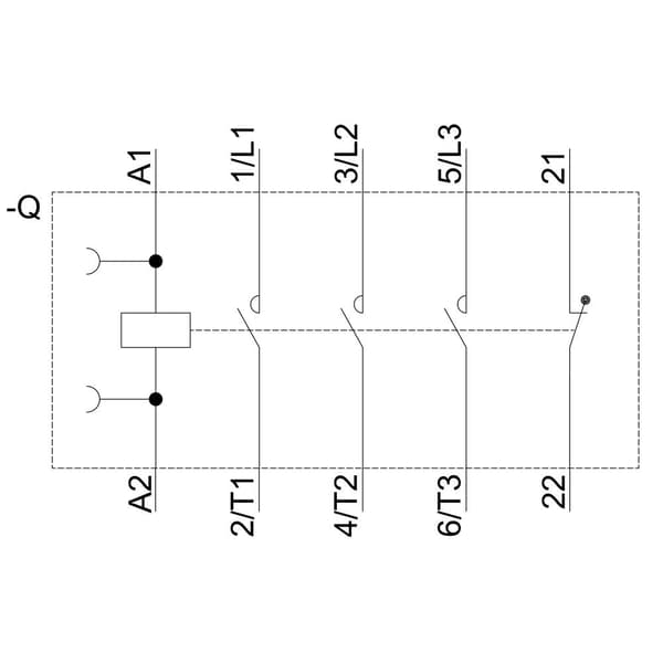Siemens 3RT2018-1AP02 Kontaktor 3 NO 7.5 kW 230 V/AC 16 A med hjälpkontakt 1 st
