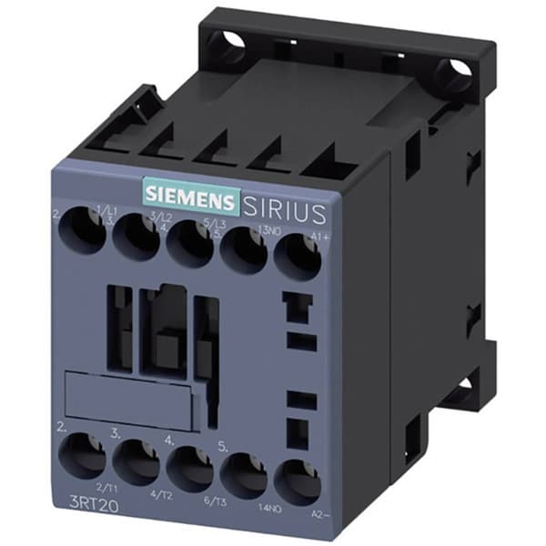 Siemens 3RT2015-1BB41 Kontaktor 3 NO 3 kW 24 V/DC 7 A med hjälpkontakt 1 st