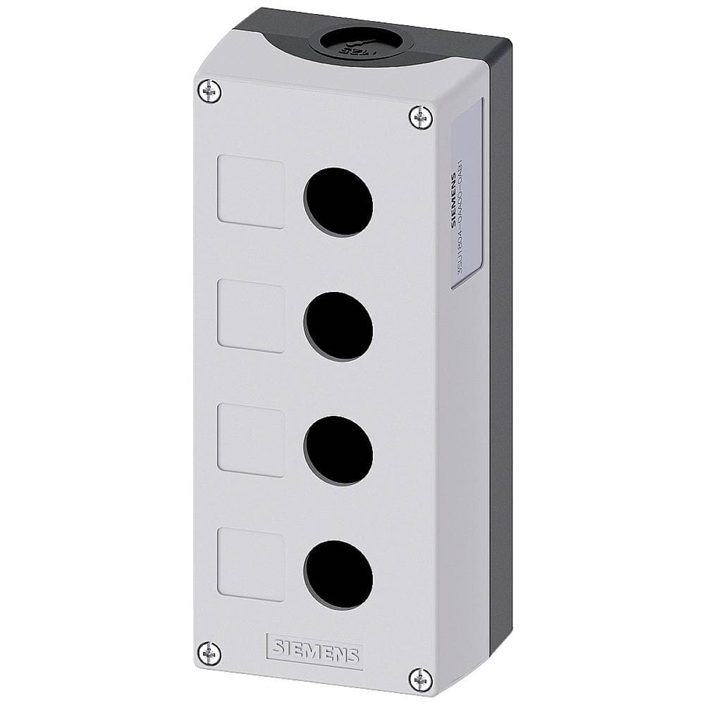 Tomhölje 4 monteringsplatser (L x B x H) 194 x 85 x 64 mm omärkt Grå Siemens 3SU1804-0AA00-0AB1 1 st