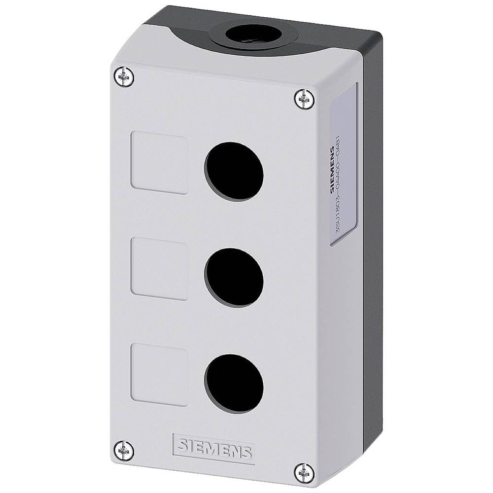 Tomhölje 3 monteringsplatser (L x B x H) 154 x 85 x 64 mm omärkt Grå Siemens 3SU1803-0AA00-0AB1 1 st