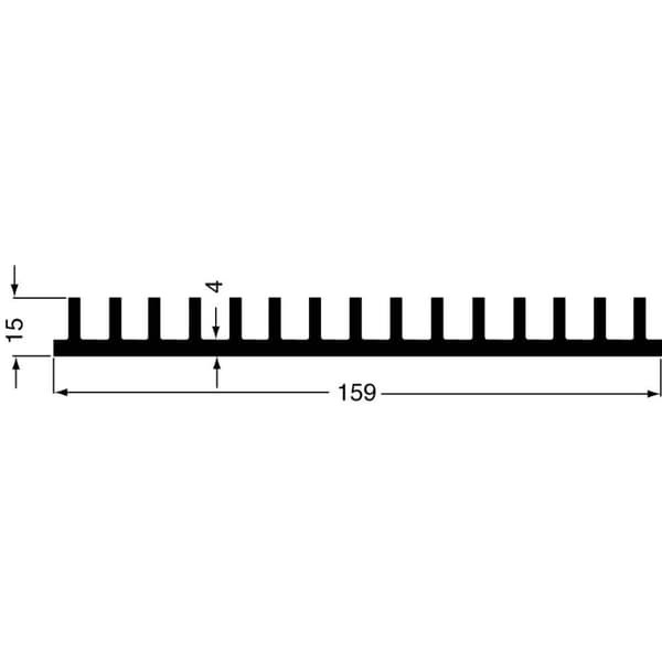 Fischer Elektronik 10020138 SK 44 200 SA Extruderade kylflänsar 0.9 K/W (L x B x H) 200 x 159 x 15 mm