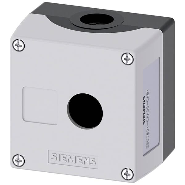Siemens 3SU1801-0AA00-0AB1 Tomhölje 1 monteringsplats (L x B x H) 85 x 85 x 64 mm omärkt Grå 1 st