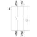 Miniatyrbild 4 av 4: Siemens 3SU11002BF601MA0 3SU1100-2BF60-1MA0 Spakbrytare Plastfrontring Svart, Vit 1 x 90 ° 1 st
