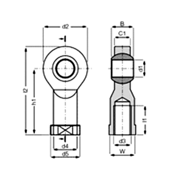 igus KBRM-03 Vridbart huvud Borrdiameter 3 mm
