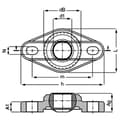 Miniatyrbild 3 av 3: igus EFOM-06 Glid-flänslager Borrdiameter 6 mm Håldistans 24 mm