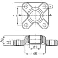 Miniatyrbild 3 av 3: igus EFSM-08 Glid-flänslager Borrdiameter 8 mm Håldistans 22 mm