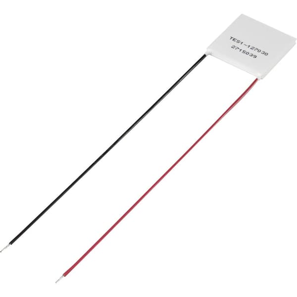 TRU COMPONENTS TES1-127030 Peltier-element 15.4 V/DC 3 A 25.7 W (L x B x H) 30 x 30 x 3.6 mm