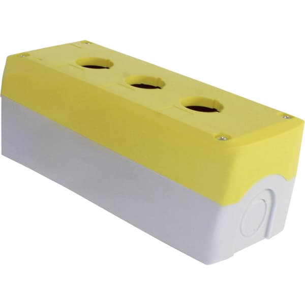 Axxatronic CBCSS3YW-CON Tomhölje (L x B x H) 170 x 71 x 65.5 mm Grå, Gul 1 st