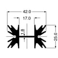 Miniatyrbild 1 av 3: Fischer Elektronik 10019193 SK 129 38,1 STS Kylfläns profil 5 K/W (L x B x H) 38 x 42 x 25 mm TO-220, SOT-32