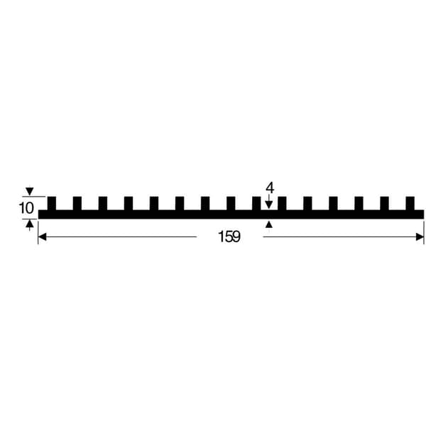 Fischer Elektronik 10019009 SK 105 100 SA Extruderade kylflänsar 2.5 K/W (L x B x H) 159 x 100 x 10 mm