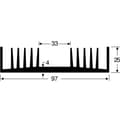 Miniatyrbild 2 av 2: Fischer Elektronik 10022520 SK 72 100 SA Kylfläns 1.6 K/W (L x B x H) 100 x 97 x 25 mm