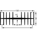 Miniatyrbild 1 av 2: Fischer Elektronik 10019332 SK 148 100 SA Kylfläns 1.1 K/W (L x B x H) 100 x 132 x 50 mm