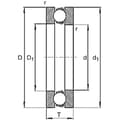 Miniatyrbild 3 av 3: UBC Bearing 51101 Spårkullager axiell Ytterdiameter: 26 mm Varvtal (max.): 6700 U/min