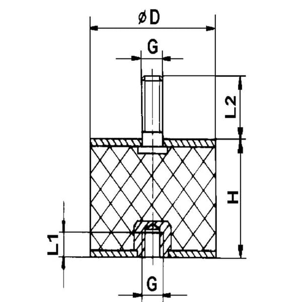 Netter Vibration NRE 25/30 Fjädring (max.) 3.9 mm Maximal statisk last 20 kg