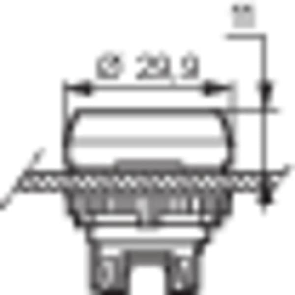 BACO BA223802 L21AA02 Tryckströmställare Plastfrontring, förkromad Grön 1 st