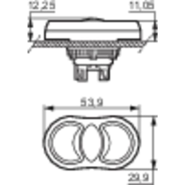 BACO BA223982 L61QB21 Dubbel tryckströmställare Plastfrontring, förkromad Grön, Röd 1 st