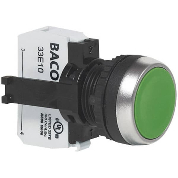 BACO BAL21AA06A L21AA06A Tryckströmställare Plastfrontring, förkromad Blå 1 st