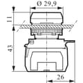 Miniatyrbild 3 av 3: BACO L21AA02M L21AA02M Tryckströmställare Metallfrontring, förkromad Grön 1 st