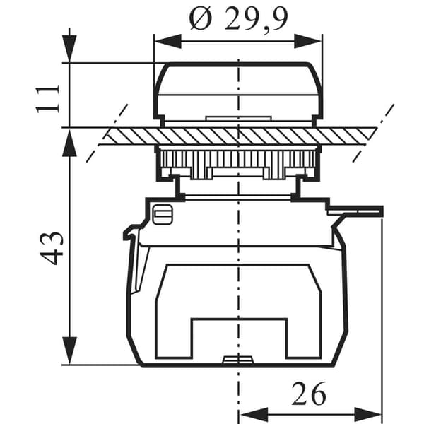 BACO L21AA02M L21AA02M Tryckströmställare Metallfrontring, förkromad Grön 1 st