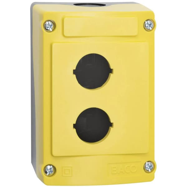 BACO LBX0200J Tomhölje 2 monteringsplatser (L x B x H) 107 x 74 x 47.9 mm Gul, Svart 1 st