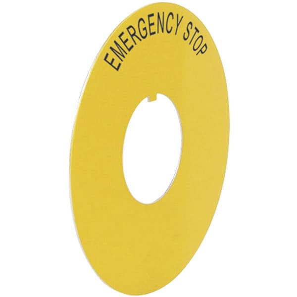 BACO LWE16300 Beteckningsskylt (Ø) 60 mm Nödstopp Gul 1 st