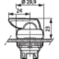 Miniatyrbild 2 av 2: BACO BAL21MR03 L21MR03 Valtangent Plastfrontring, förkromad Svart 2 x 45 ° 1 st