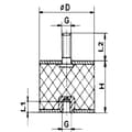 Miniatyrbild 3 av 3: Netter Vibration NRE 40/40 Fjädring (max.) 5.4 mm Maximal statisk last 60 kg