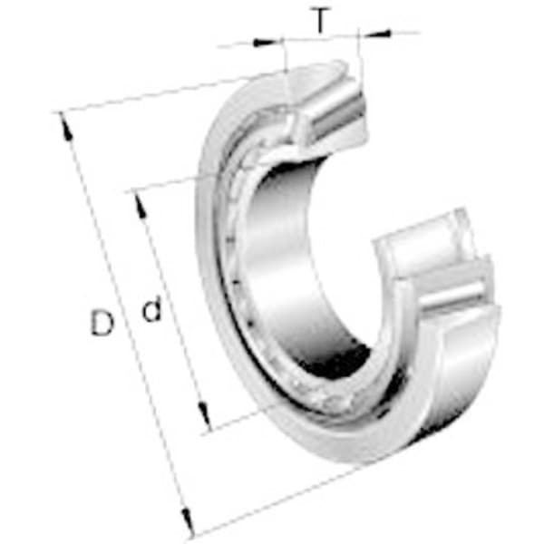 UBC Bearing 30207 A Koniska rullager Borrdiameter 35 mm Ytterdiameter 72 mm Varvtal (max.) 9800 U/min