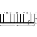 Miniatyrbild 1 av 2: Fischer Elektronik 10021164 SK 53 100 SA Kylfläns 0.65 K/W (L x B x H) 100 x 180 x 48 mm