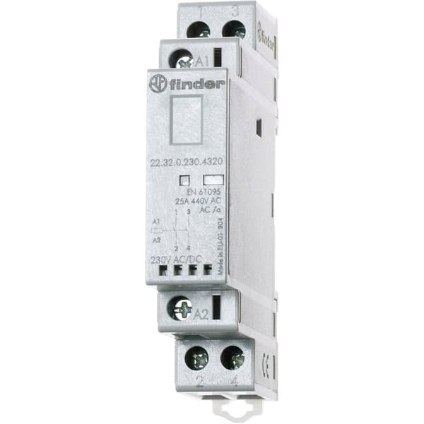 Finder 22.32.0.230.4520 Kontaktor 1 NO, 1 NC 230 V/DC, 230 V/AC 25 A 1 st