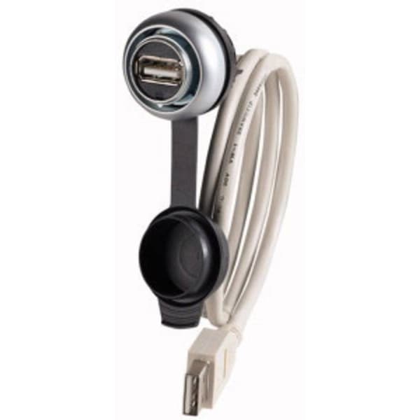 Eaton M22-USB-SA Monterad kabel 1 st Svart, Silver, Vit