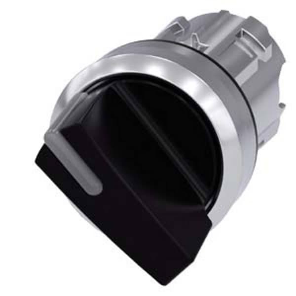 Siemens 3SU10522BF100AA0 3SU1052-2BF10-0AA0 Spakbrytare Vred Svart 1 x 90 ° 1 st